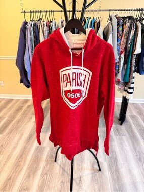 Parish Nation Red Hooded Sweater - Men's Casual Pullover
